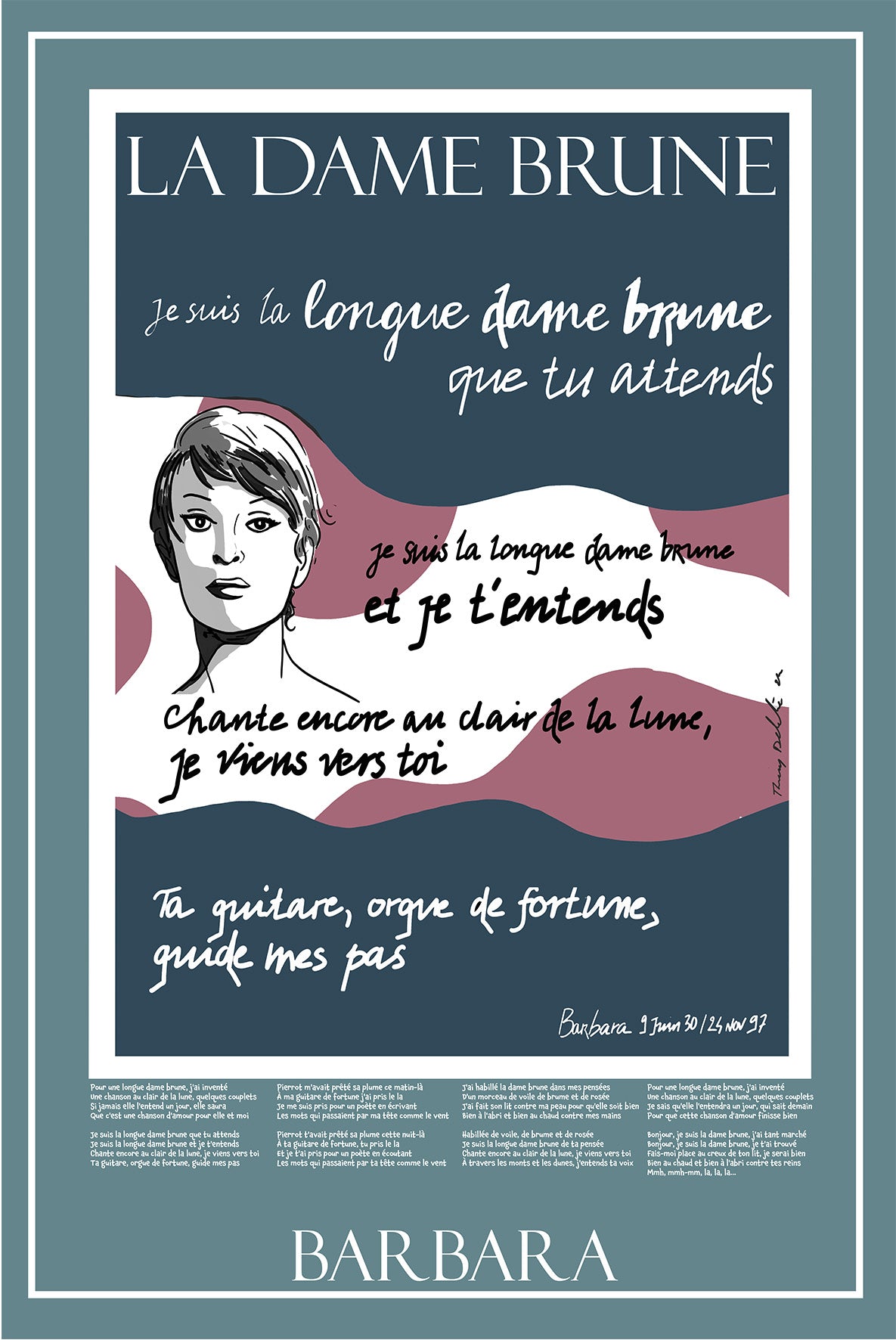 Barbara 1 - La dame Brune (affiche 60x40 livrée chez vous)