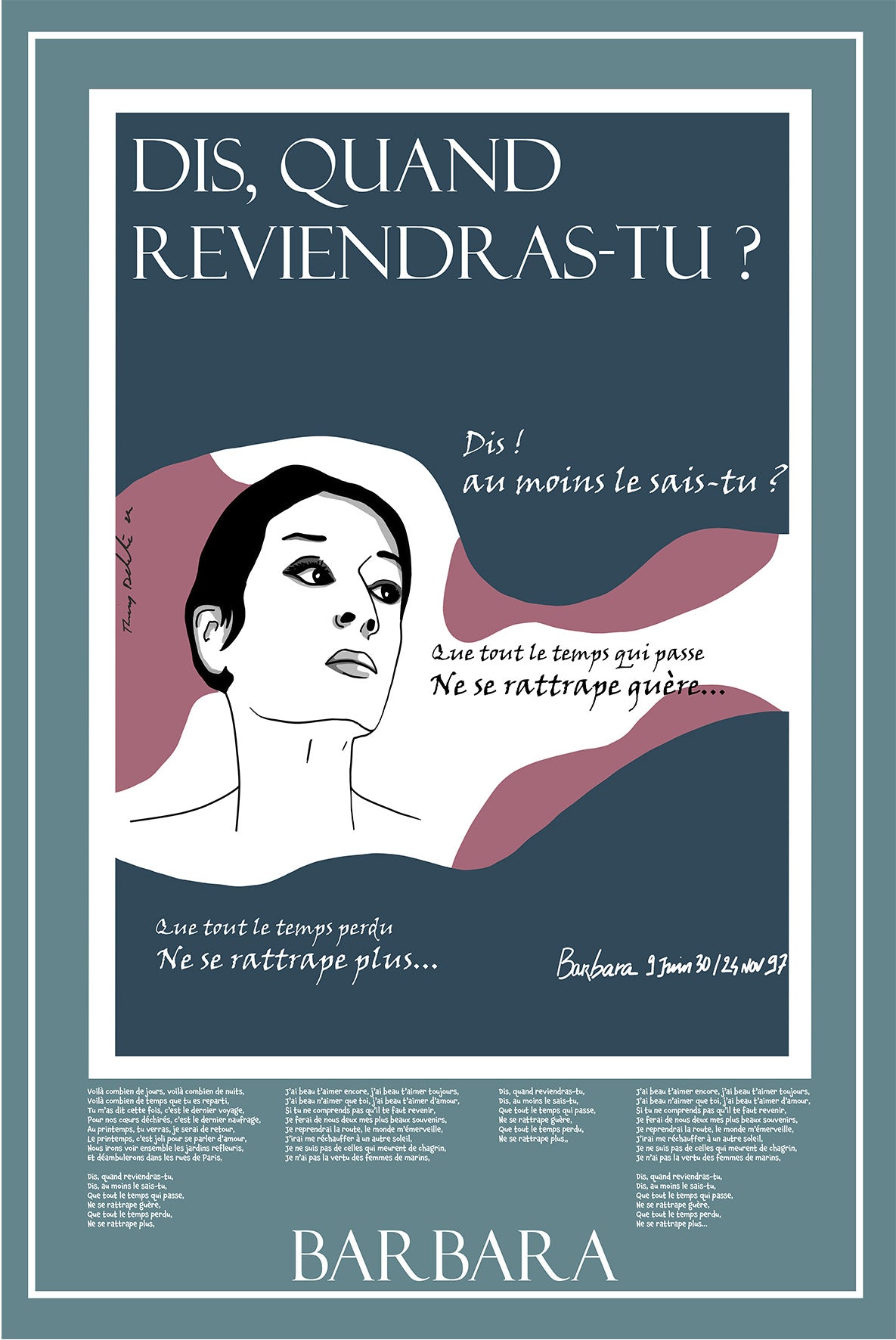 Barbara 2 - Dis, quand reviendras-tu (affiche 60x40 livrée chez vous)