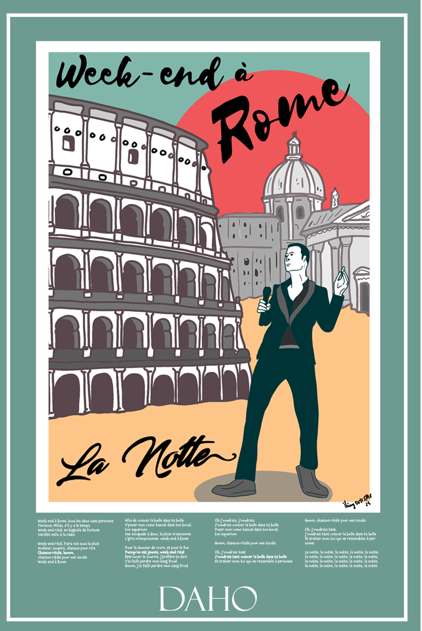 DAHO - week-end à Rome (affiche 60x40 livrée chez vous)