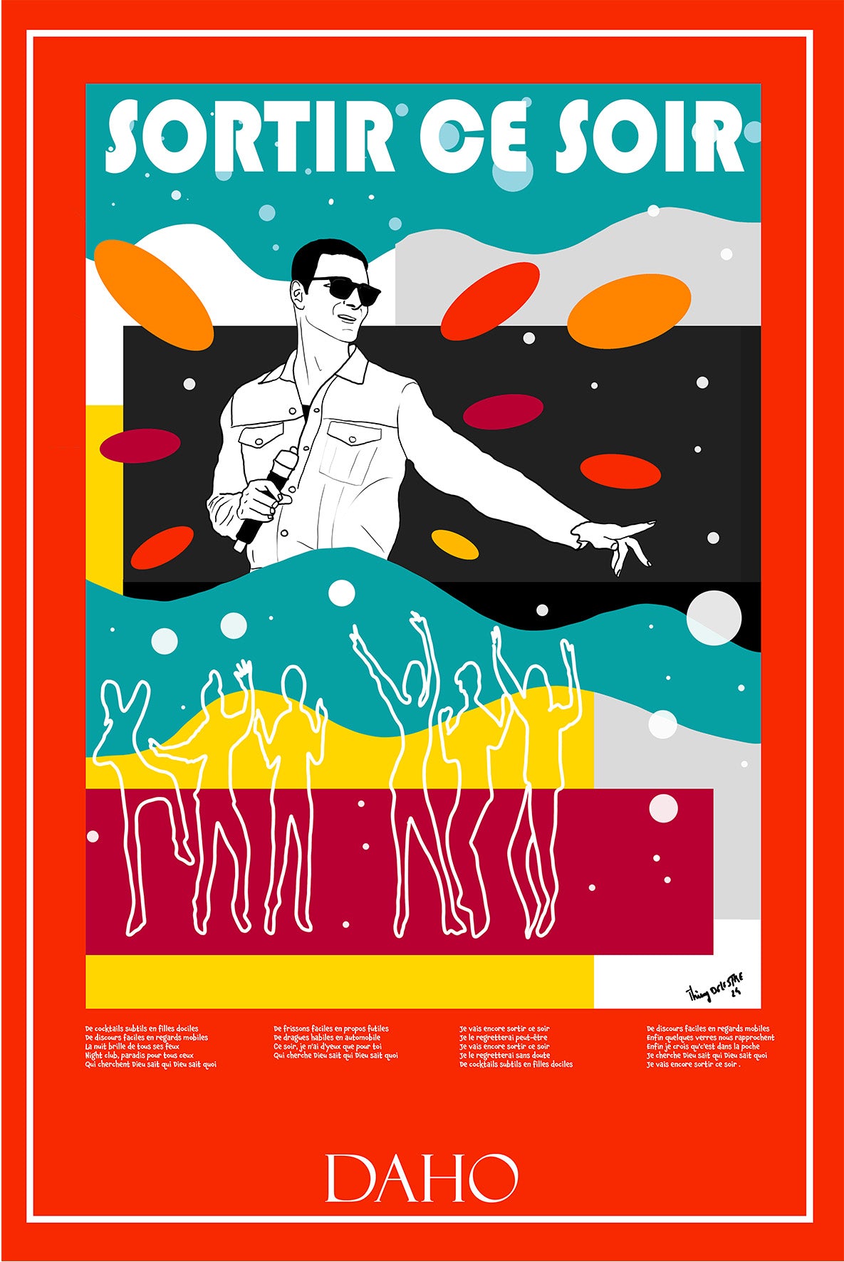DAHO - Sortir ce soir (affiche 60x40 livrée chez vous)
